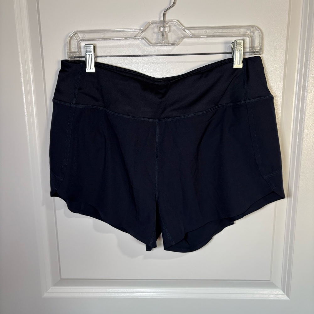 Eddie Bauer Women's Navy Athletic Shorts With Built-in Liner